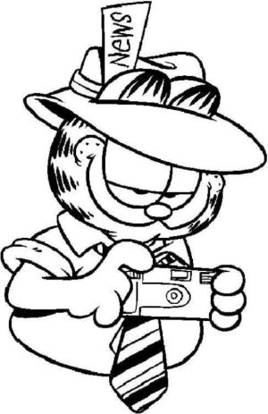 Garfield boyama sayfası,  coloring page, Garfield fotoğrafçısı, 