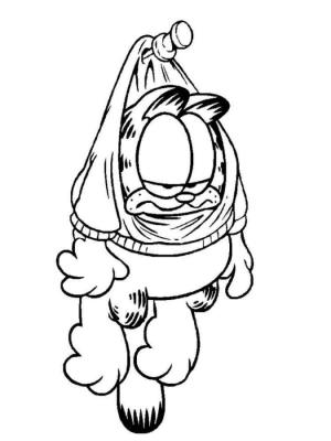 Garfield boyama sayfası,  coloring page, Garfield ceketinden asılmıştı., 