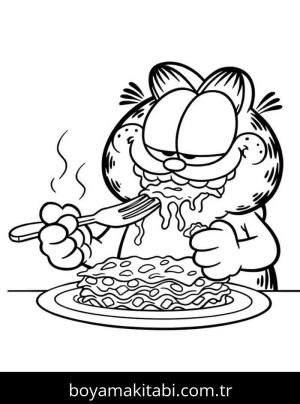 Garfield boyama sayfası – eğitici aktivite, yaratıcılık