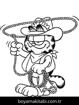 Garfield boyama sayfası – eğlenceli etkinlik, el becerilerini geliştirir