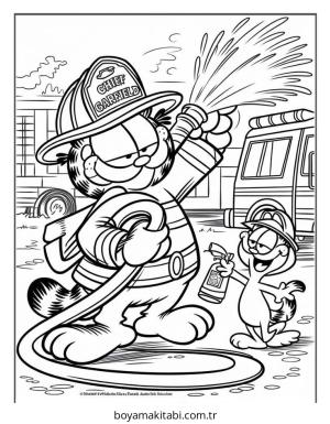 Garfield boyama sayfası – ücretsiz yazdır, boyama etkinliği
