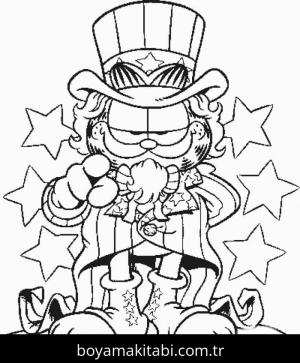 Garfield boyama sayfası – evde etkinlik, ücretsiz yazdır