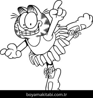 Garfield boyama sayfası – sevimli karakter, sanatsal çalışma