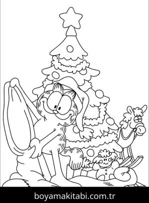 Garfield boyama sayfası – keyifli zaman, renkli çizimler