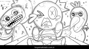 Garten of BanBan boyama sayfası – çizgi film temalı, basit çizim