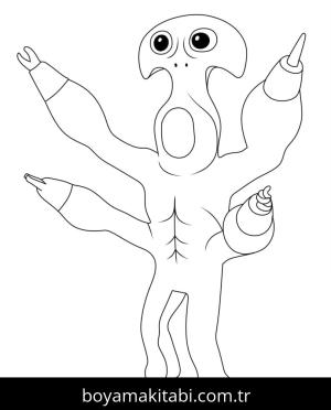 Garten of BanBan boyama sayfası – eğlenceli etkinlik, el becerilerini geliştirir