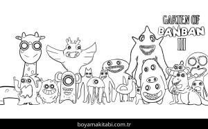 Garten of BanBan boyama sayfası – eğitici aktivite, yaratıcılık