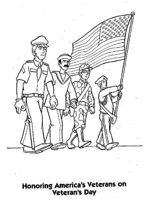 Gaziler Günü boyama sayfası,  coloring page, Amerika Gazileri, 