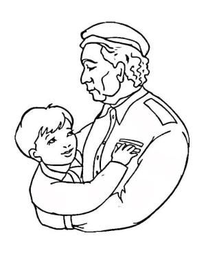 Gaziler Günü boyama sayfası,  coloring page, Büyükbaba Savaştaydı, 