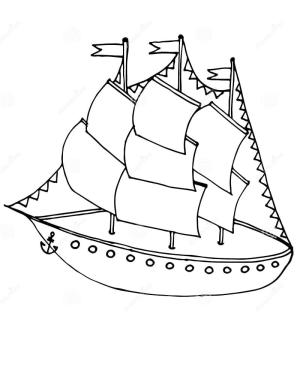 Gemi ve Tekne boyama sayfası,  coloring page, Tekne Sevimli, 