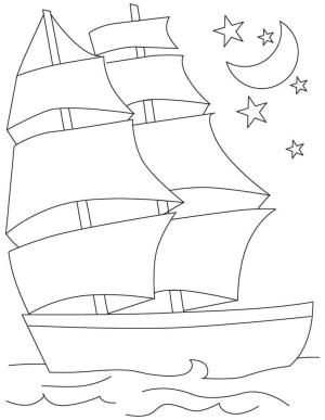 Gemi ve Tekne boyama sayfası,  coloring page, Tekne ücretsiz, 