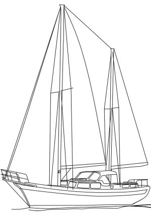 Gemi ve Tekne boyama sayfası,  coloring page, sailing-ketch-coloring-page, 