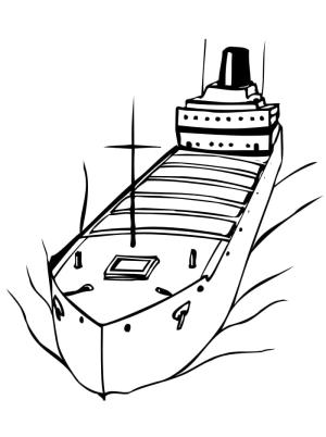 Gemi ve Tekne boyama sayfası,  coloring page, Güzel Bir Yük Gemisi çizimi, 