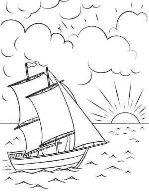 Gemi ve Tekne boyama sayfası,  coloring page, Gemi ve Tekne ücretsiz, 