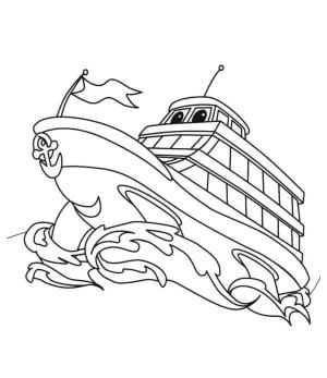 Gemi boyama sayfası,  coloring page, Gemi çizimi temel, 