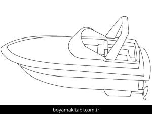 Gemi boyama sayfası – kolay boyama, eğitici aktivite