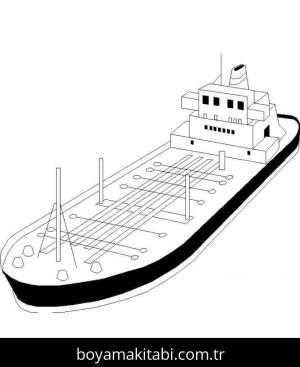 Gemi boyama sayfası – boyama çalışması, yaratıcılığı geliştirir