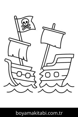 Gemi boyama sayfası – ücretsiz yazdır, boyama etkinliği