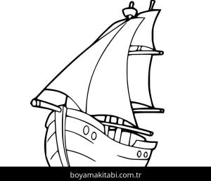 Gemi boyama sayfası – ücretsiz yazdır, boyama etkinliği