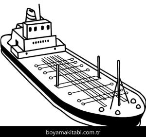 Gemi boyama sayfası – okul öncesi, evde etkinlik