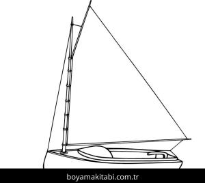 Gemi boyama sayfası – boyama çalışması, yaratıcılığı geliştirir