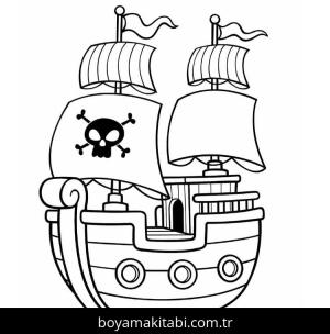 Gemi boyama sayfası – eğlenceli etkinlik, el becerilerini geliştirir