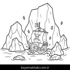 Gemi boyama sayfası – el becerilerini geliştirir, boyama çalışması