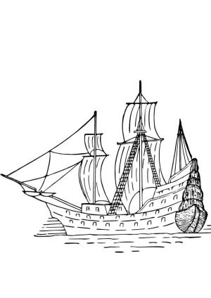 Gemi boyama sayfası,  coloring page, Nave Gigante, 