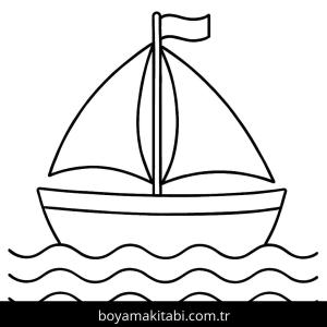 Gemi boyama sayfası – ücretsiz yazdır, boyama etkinliği