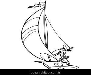 Gemi boyama sayfası – keyifli zaman, renkli çizimler