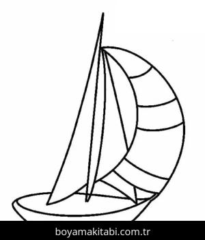 Gemi boyama sayfası – renkli çizimler, okul öncesi