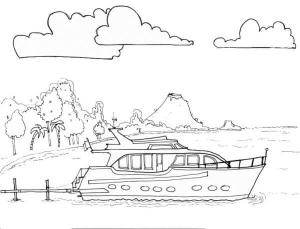 Gemi boyama sayfası,  coloring page, Gemi – Sayfa 8, 