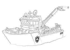 Gemi boyama sayfası,  coloring page, Nave Lego, 