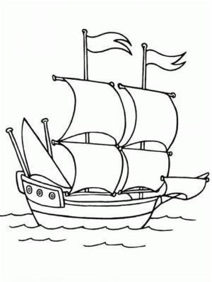 Gemiler boyama sayfası,  coloring page, Ücretsiz Gemi Resmi Anahat, 