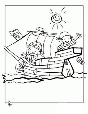 Gemiler boyama sayfası,  coloring page, Çocuklar İçin Gemi, 