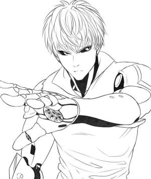 Genos boyama sayfası,  coloring page, Temel Genos, 