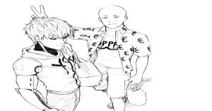 Genos boyama sayfası,  coloring page, Genos ve Saitama, 