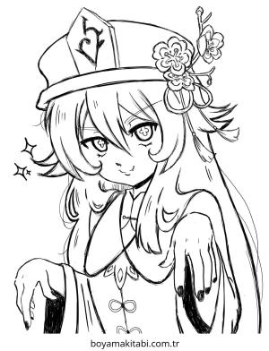 Genshin Impact boyama sayfası – yaratıcılığı geliştirir, keyifli zaman