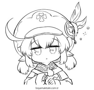 Genshin Impact boyama sayfası – yaratıcılık, eğlenceli etkinlik