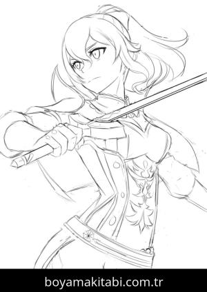 Genshin Impact boyama sayfası – eğlenceli etkinlik, el becerilerini geliştirir