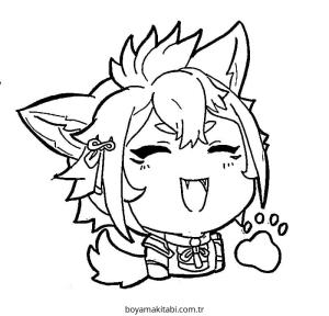 Genshin Impact boyama sayfası – evde etkinlik, ücretsiz yazdır