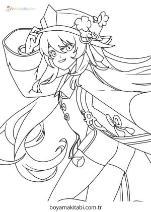 Genshin Impact boyama sayfası – okul öncesi, evde etkinlik