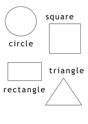 Geometrik Şekiller boyama sayfası,  coloring page, temel geometrik şekil, 