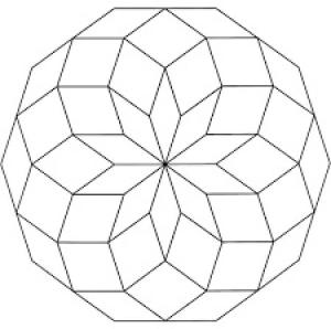 Geometrik Şekiller boyama sayfası,  coloring page, Eşkenar Dörtgen Mandala, 