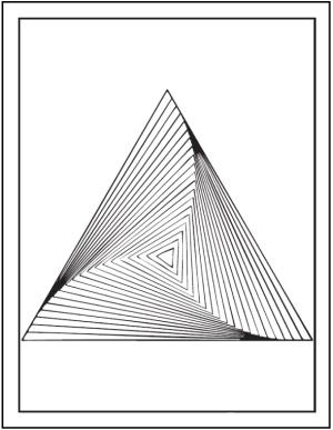 Geometrik Şekiller boyama sayfası,  coloring page, Soyut tarzda üçgenler, 