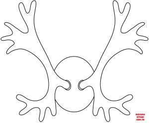 Geyik boyama sayfası, Deers coloring page, , deers reindeer antlers 