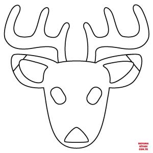 Geyik boyama sayfası, Deers coloring page, , deers deer face emoji 