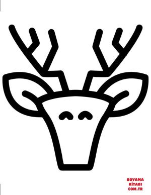 Geyik boyama sayfası, Deers coloring page, , deers christmas deer 