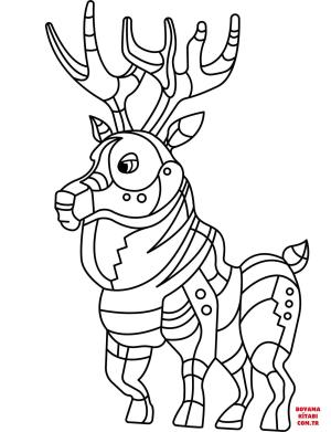 Geyik boyama sayfası, Deers coloring page, , deers abstract deer 