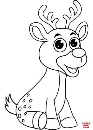 Geyik boyama sayfası, Deers coloring page, , deers cute deer 